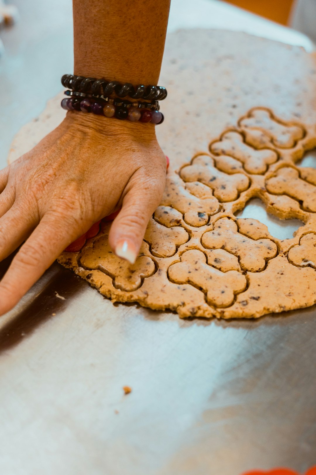 Baking Arin’s Good Girl Dog Treats in the bakery that employs disabled individuals